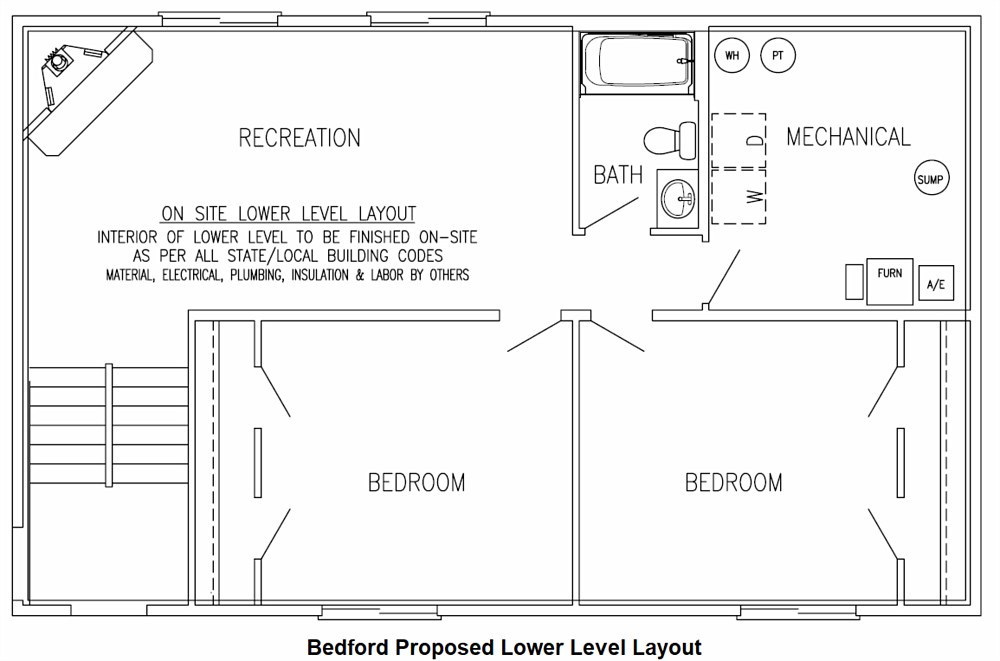 Bedford Proposed Lower Level Layout